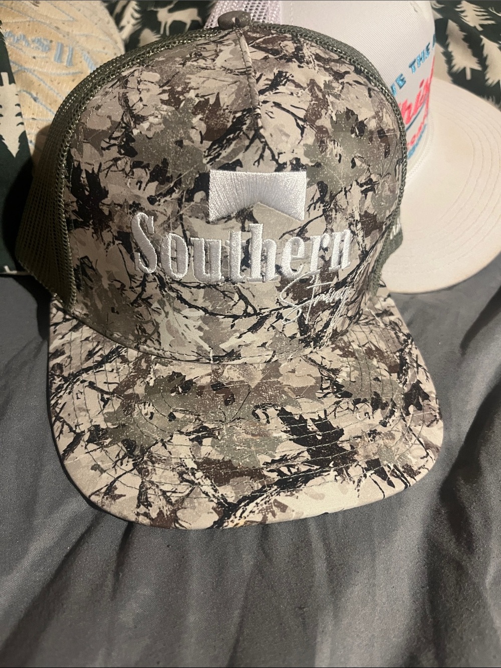 Trucker Hat in Camo Green